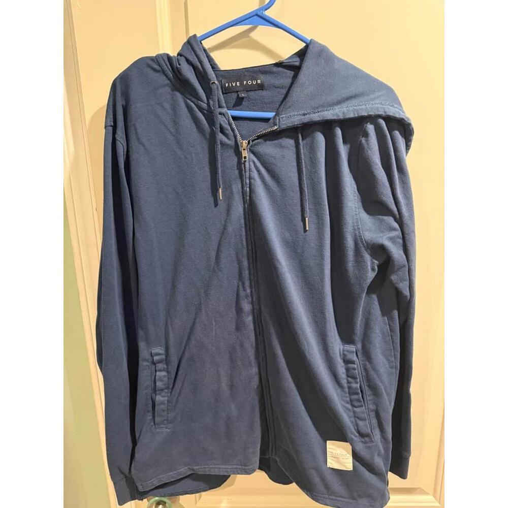 Five Four Men’s Zip-Up Hoodie –‎ Blue (Size Large)